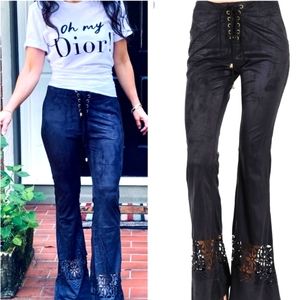 Black Velvet Bellbottoms